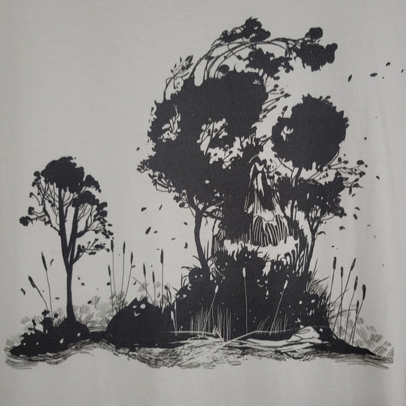Cute Spooky Creatures Under Skull Trees T-shirt - Picture 3 of 5